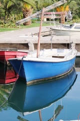 Fototapeta na wymiar The image of an oared boat