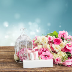 pink and white flowers