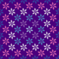 Seamless vector background with decorative snowflakes