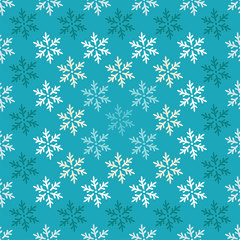 Seamless vector background with decorative snowflakes