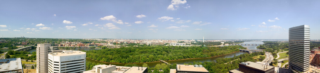 Fototapeta na wymiar Panoramic aerial view of Washington D.C.