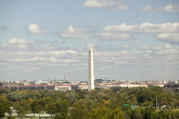 Washington Monument as seen from Arlington Virginia on a clear day