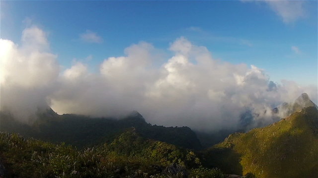 Sunrise on a mountain top Doi Chiang Dao5/Chiang Dao National Park, Northern Thailand