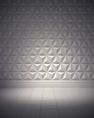 Empty White Room for item presentation - vertical background