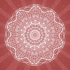 Abstract design element. Round mandala in vector. Graphic template for your design.