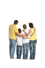 Happy family of four