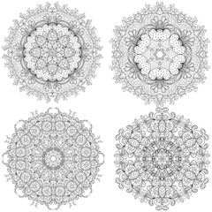 Circle lace organic ornament, mandala