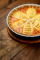 Beautiful fresh organic pear tart