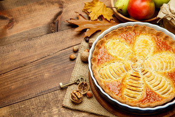 Beautiful fresh organic pear tart