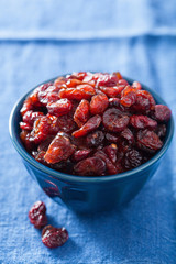dried cranberries in a bowl