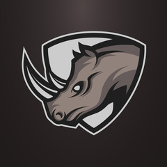 Rhino symbol, emblem or logo.