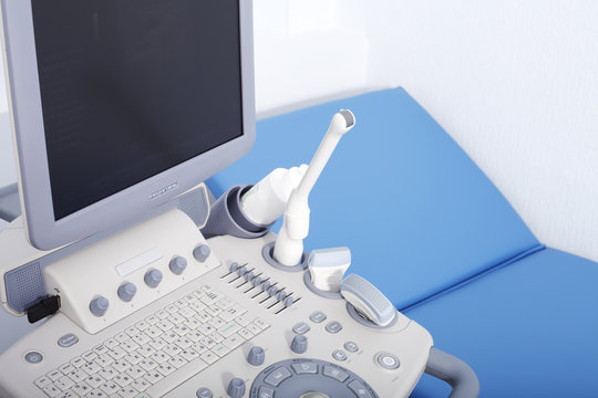 Medical Equipment, Ultrasound Machine Closeup