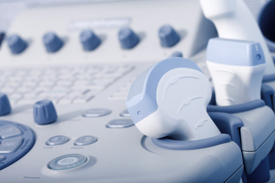 medical equipment, ultrasound machine closeup