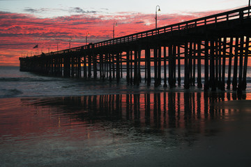 Ventura Pier at sunset, Ventura, California, USA, 12.16.2013
