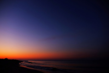 Beautiful sunset on seascape