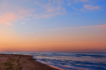 Beautiful sunrise on seascape