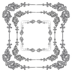 vector set Rococo frame