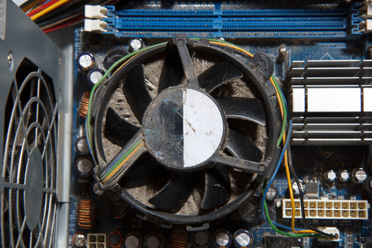 Dusty computer fan