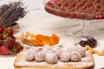 Still life with chocolate candies