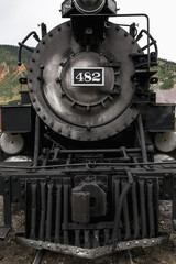 Steam engine, Durango and Silverton Narrow Gauge Railroad, Silverton, Colorado, USA, 07.07.2014