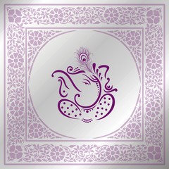 Ganesha, wedding card, royal Rajasthan, India