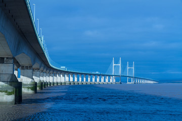 Second Severn Crossing, bridge over Bristol Channel between Engl