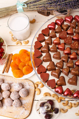 Still life with chocolate candies