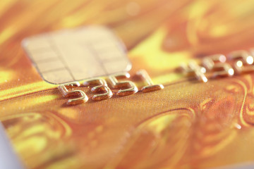 Credit card, close up