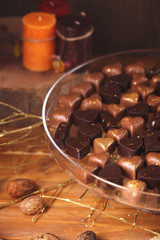 Still life with chocolate candies