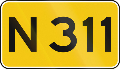 A Dutch numbered road shield of a provincial road