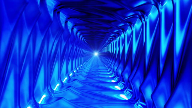 Broadcast Endless Hi-Tech Tunnel, Blue, Industrial, Loopable, HD