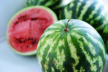 Watermelons closeup