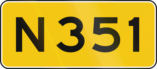 A Dutch numbered road shield of a provincial road