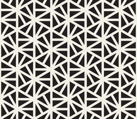 Vector Seamless Black And White Hexagonal Triangles Pattern