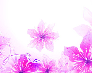 Vintage Abstract background with floral branch