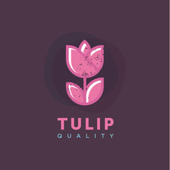 Simple and graceful floral monogram design template, Elegant lineart logo design, vector illustration