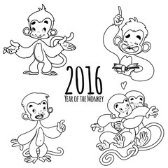 Symbol of 2016 - a monkey