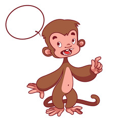 Monkey with speech bubble