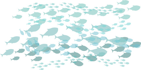swimming fish illustration - obrazy, fototapety, plakaty