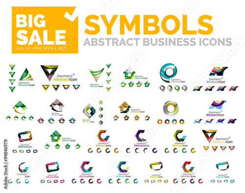 "Abstract geometric business icons, logos" Stock image and royalty-free