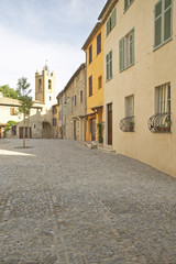 Fototapeta premium Town of Haut de Cagnes, looking towards Church of St. Pierre, France