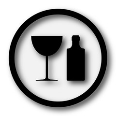 Bottle and glass icon