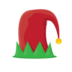 christmas elf hat. vector illustration