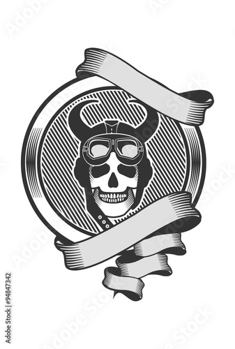 "Skull in helmet" Stock image and royalty-free vector files on Fotolia.com - Pic 94847342