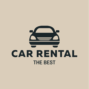 Best car Rent logo, icon strong vector illustration