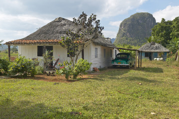 Fototapeta premium A old house in the Valle de Vi–ales, in central Cuba