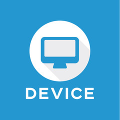 The device gadget icon logo monitor for flat style