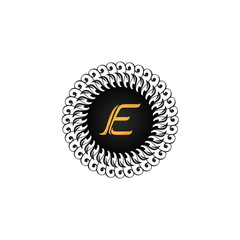 Badge Classic initial E logo company elegant simple