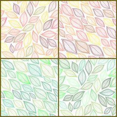 Seamless Vintage Floral Background Collection. Vector background