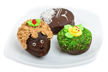 Artistic chocolate cakes